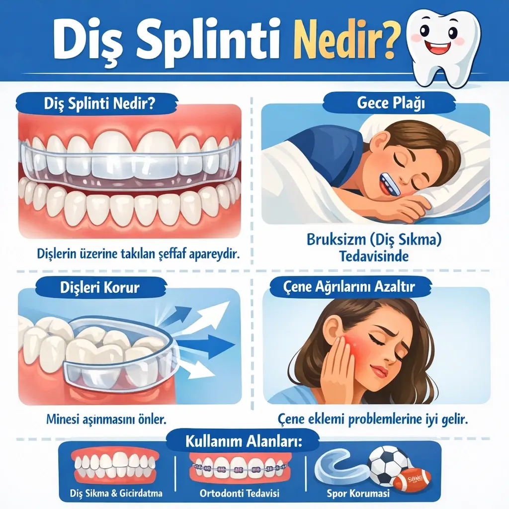 çene için splint taktıranlar