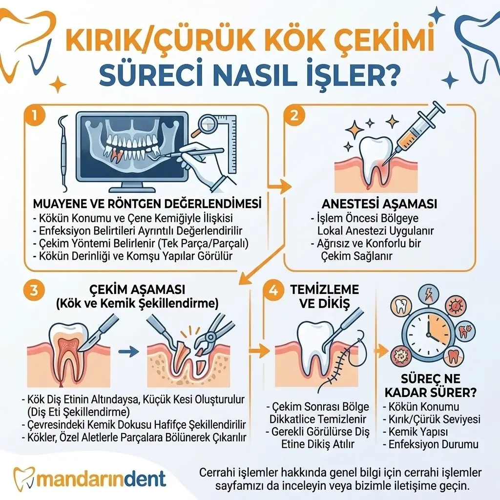 kırılan dişin kökü kalırsa ne olur