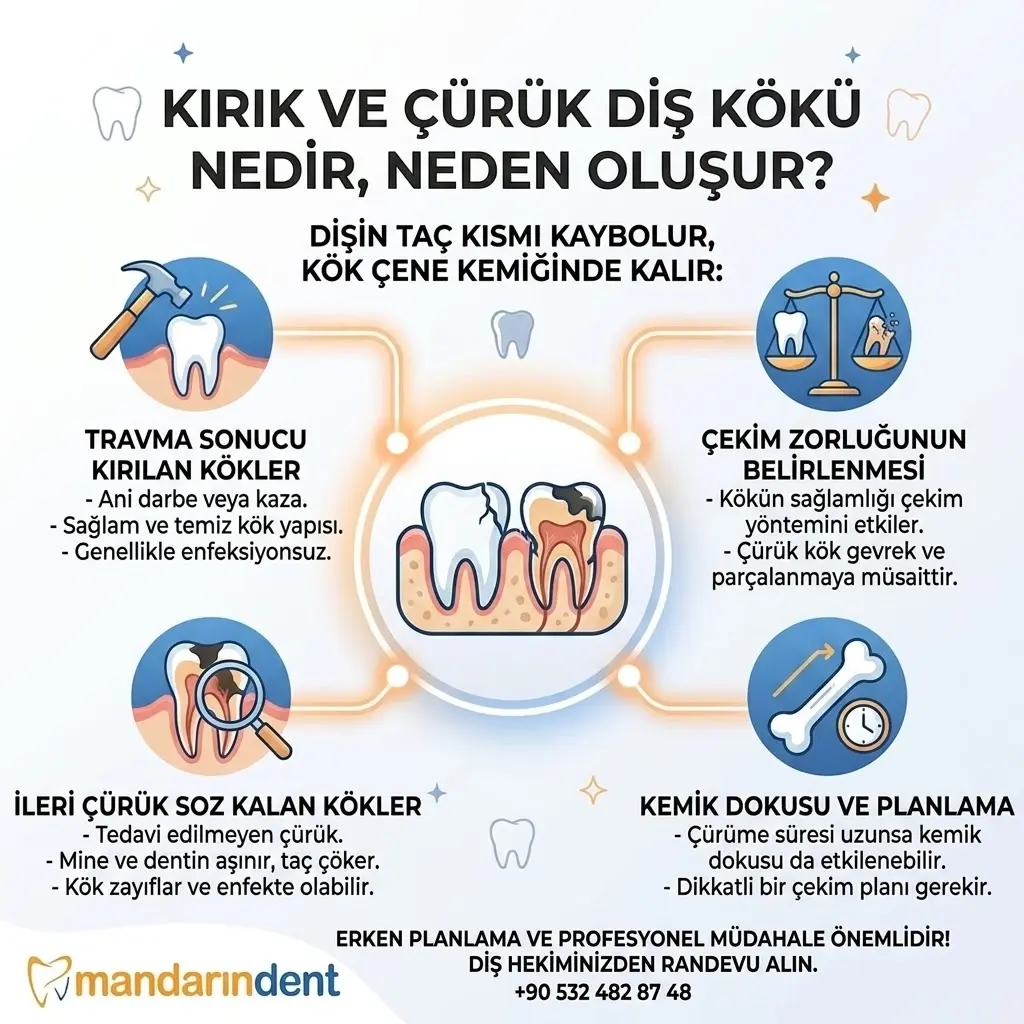 dişim kırıldı kökü kaldı ne yapmalıyım